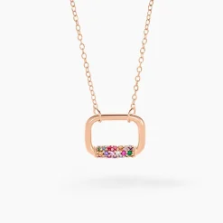 Histoire d'Or Collier Urban Call De Synthese Oxyde De Zirconium argent rose pierre Best
