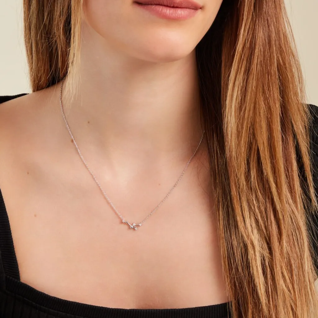 Histoire d'Or Collier Vega Argent Blanc Oxyde De Zirconium Outlet