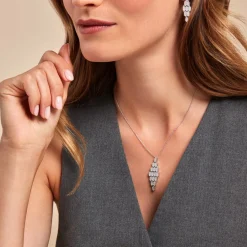 Histoire d'Or Collier Versailles Argent Blanc Oxyde De Zirconium New