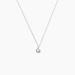 Histoire d'Or Collier Vrille Accompagnee or blanc diamant