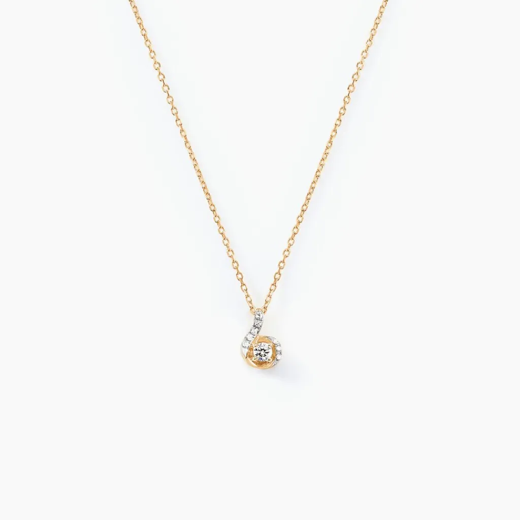 Histoire d'Or Collier Vrille Accompagnee or jaune diamant Discount