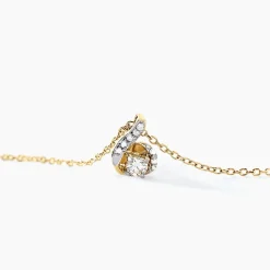 Histoire d'Or Collier Vrille Accompagnee or jaune diamant Discount