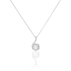 Histoire d'Or Collier Vrille Accompagnee or blanc diamant Discount