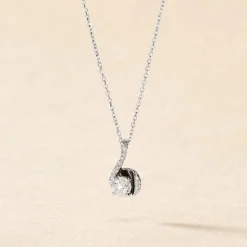 Histoire d'Or Collier Vrille Accompagnee or blanc diamant Discount