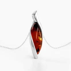 Histoire d'Or Collier Vyara Argent Blanc Ambre New