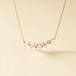 Histoire d'Or Collier Wanda Argent Rose Oxyde De Zirconium Best