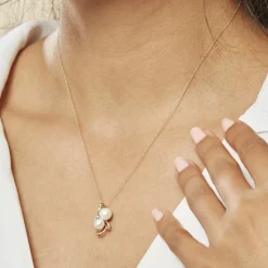 Histoire d'Or Collier Wandula Or Jaune Perle De Culture Et Diamant Best