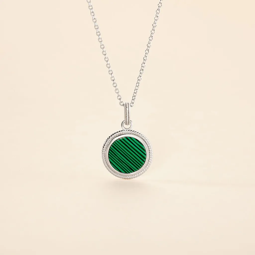 Histoire d'Or Collier Zea Argent Blanc Malachite argent blanc malachite vert Online