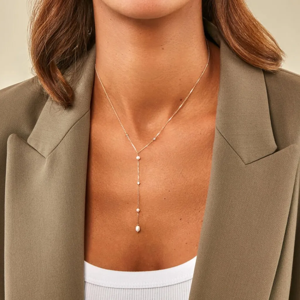 Histoire d'Or Collier Zsofika Or Jaune Perle De Culture Discount