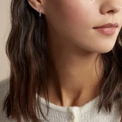 Histoire d'Or Creoles Argent Blanc Deep In Love Oxyde De Zirconium