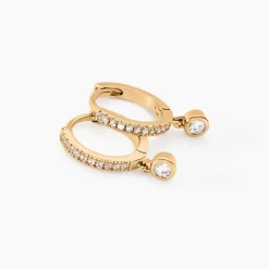 Histoire d'Or Creoles Dili Plaqué Or Oxydes De Zirconium plaqué or jaune oxyde Sale