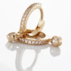 Histoire d'Or Creoles Dili Plaqué Or Oxydes De Zirconium plaqué or jaune oxyde Sale