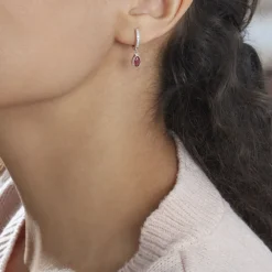 Histoire d'Or Creoles Jerusha Argent Blanc Oxydes De Zirconium New