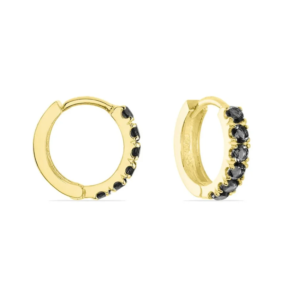 Histoire d'Or Creoles Or Jaune Andgelina Oxydes or jaune oxyde noir Discount