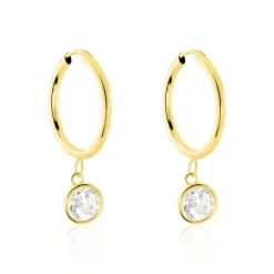 Histoire d'Or Creoles Or Jaune Lowan Oxyde De Zirconium Discount