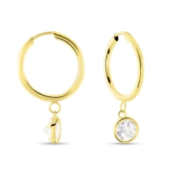 Histoire d'Or Creoles Or Jaune Lowan Oxyde De Zirconium Discount