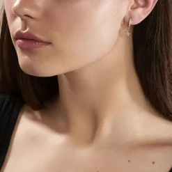 Histoire d'Or Creoles Plaqué Or Jenny Oxydes Etoiles Outlet