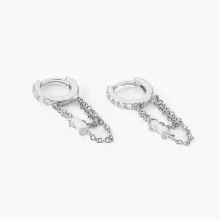 Histoire d'Or Créole Argent Blanc Javier Oxydes De Zirconium New