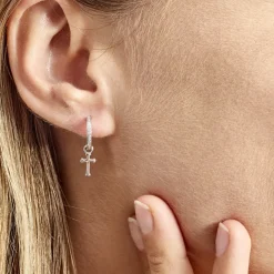 Histoire d'Or Créole Unitaire Ancelin Rondes Argent Blanc Oxyde De Zirconium Discount