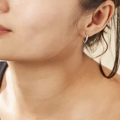 Histoire d'Or Créole Unitaire Argent Blanc Ancelin Oxydes De Zirconium Clearance