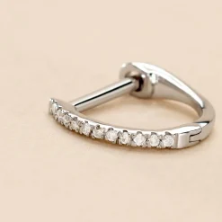 Histoire d'Or Créole Unitaire Aryanna or blanc diamant New