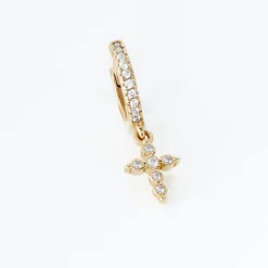 Histoire d'Or Créole Unitaire Callistea Plaqué Or Jaune Oxyde De Zirconium Oxyde Outlet