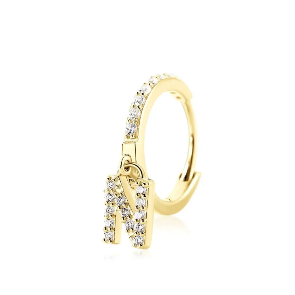 Histoire d'Or Créole Unitaire Léria Or Jaune Oxydes De Zirconium New