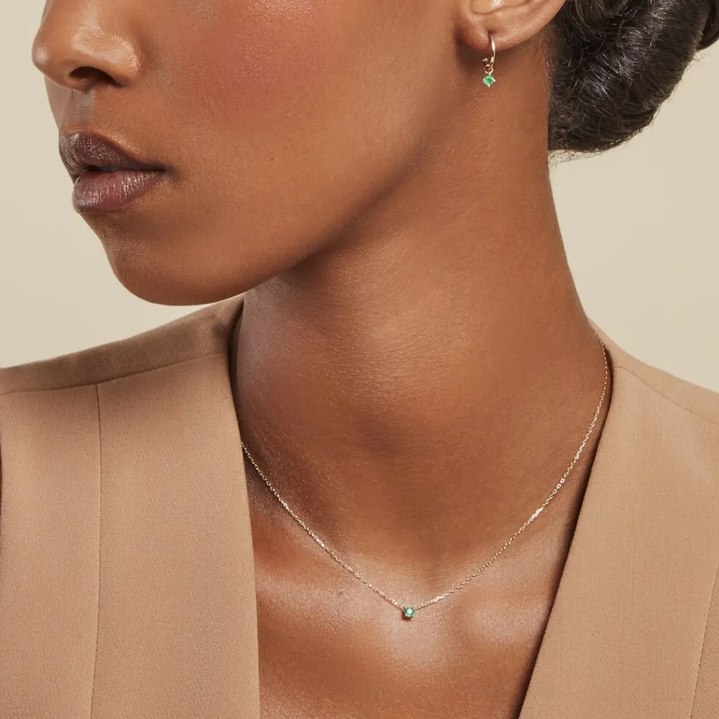 Histoire d'Or Créole Unitaire Onora Or Jaune Emeraude or jaune émeraude Sale