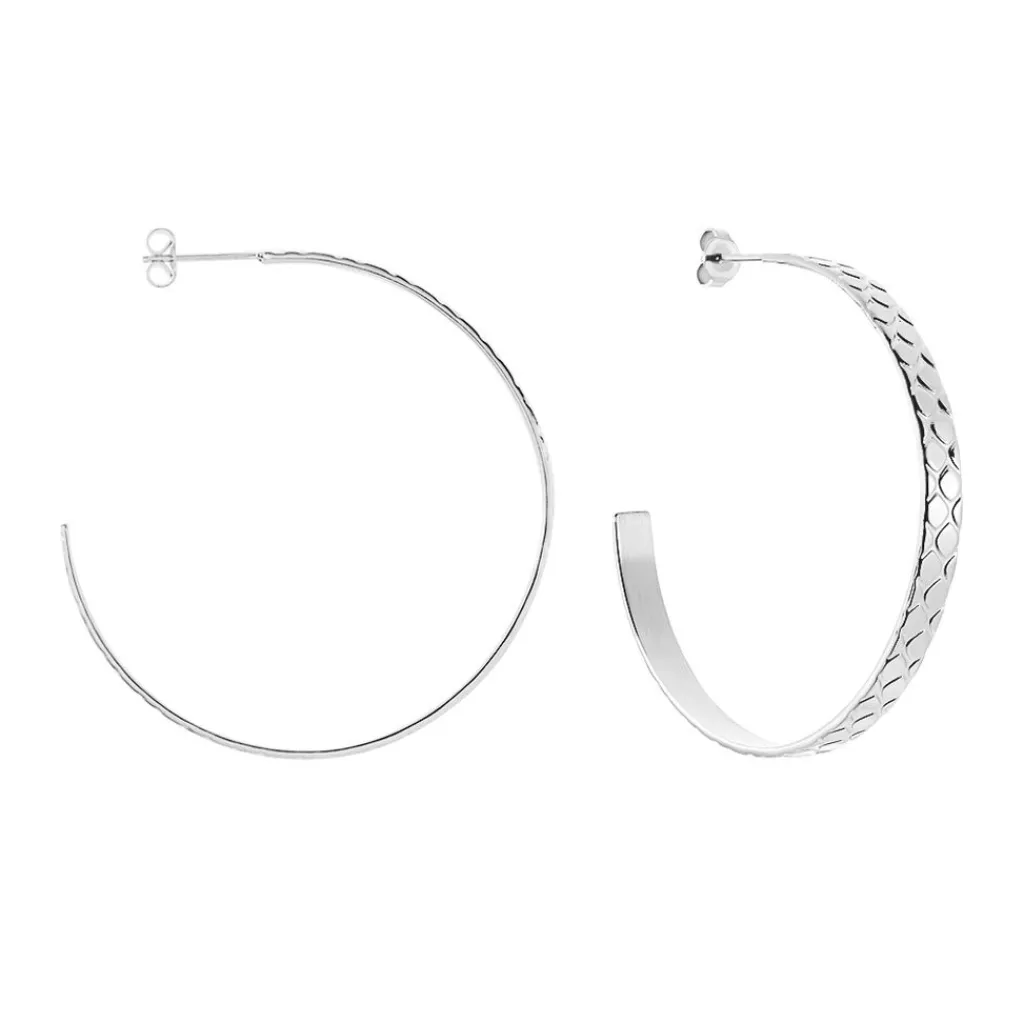 Histoire d'Or Créoles Abram Acier Blanc