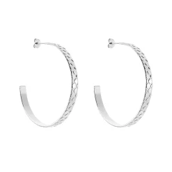 Histoire d'Or Créoles Abram Acier Blanc