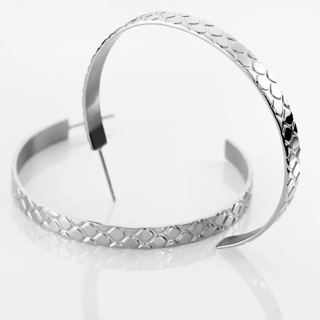 Histoire d'Or Créoles Abram Acier Blanc