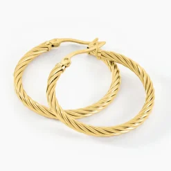 Histoire d'Or Créoles Pascau acier doré New