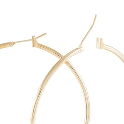 Histoire d'Or Créoles Ada Lisse Plaqué Or Jaune Hot