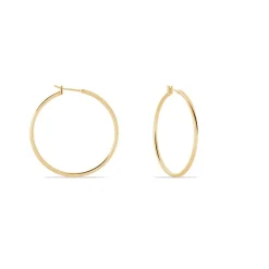 Histoire d'Or Créoles Ada Lisse Plaqué Or Jaune Clearance