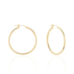 Histoire d'Or Créoles Ada Lisse Plaque Or Jaune Best