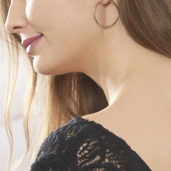 Histoire d'Or Créoles Ada Lisse Plaque Or Jaune Best