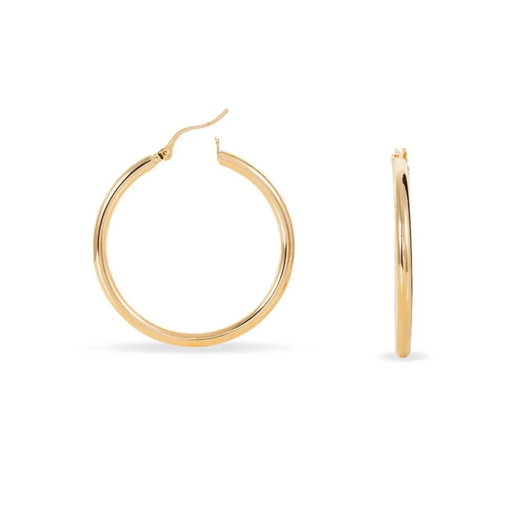 Histoire d'Or Créoles Adalie Lisse Plaqué Or Jaune Outlet