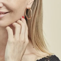 Histoire d'Or Créoles Adalie Lisse Plaqué Or Jaune Outlet