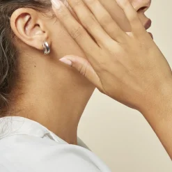 Histoire d'Or Créoles Adalie Lisse Plaqué Or Jaune Clearance