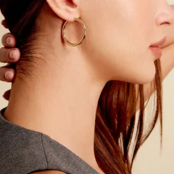 Histoire d'Or Créoles Adalie Plaqué Or Jaune Sale