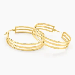 Histoire d'Or Créoles Adel Acier Jaune acier doré Discount