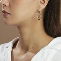 Histoire d'Or Créoles Adisson Acier Bicolore