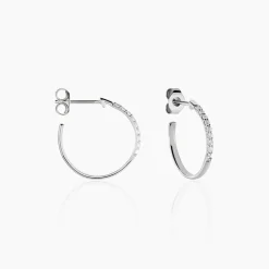 Histoire d'Or Créoles Ahab Argent Blanc Oxyde De Zirconium Discount