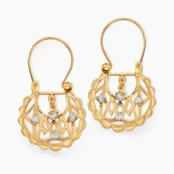 Histoire d'Or Créoles Aldous Or Jaune Oxyde De Zirconium Hot