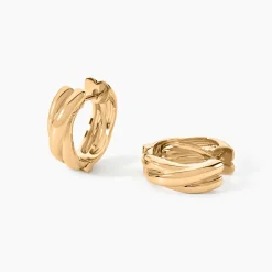 Histoire d'Or Créoles Amae Plaque Or Jaune Hot