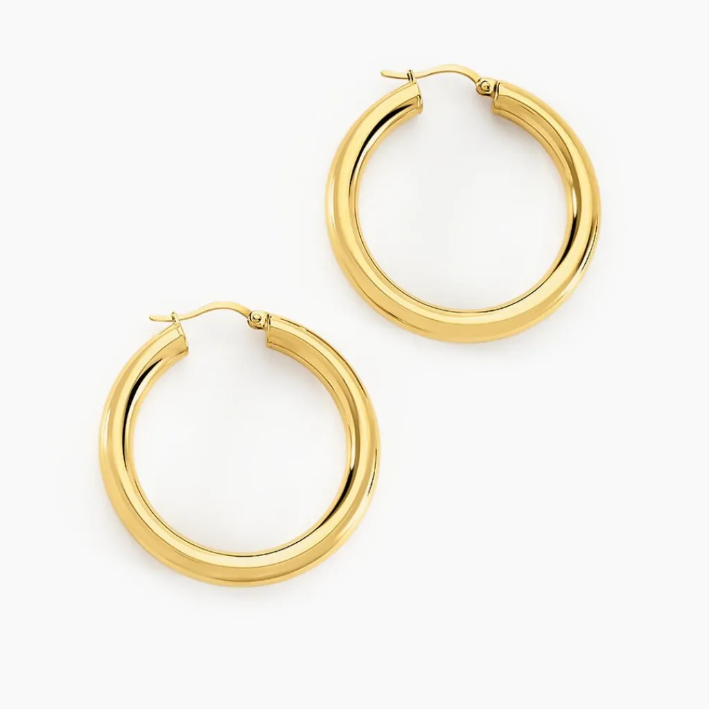 Histoire d'Or Créoles Amael Acier Jaune acier doré Hot