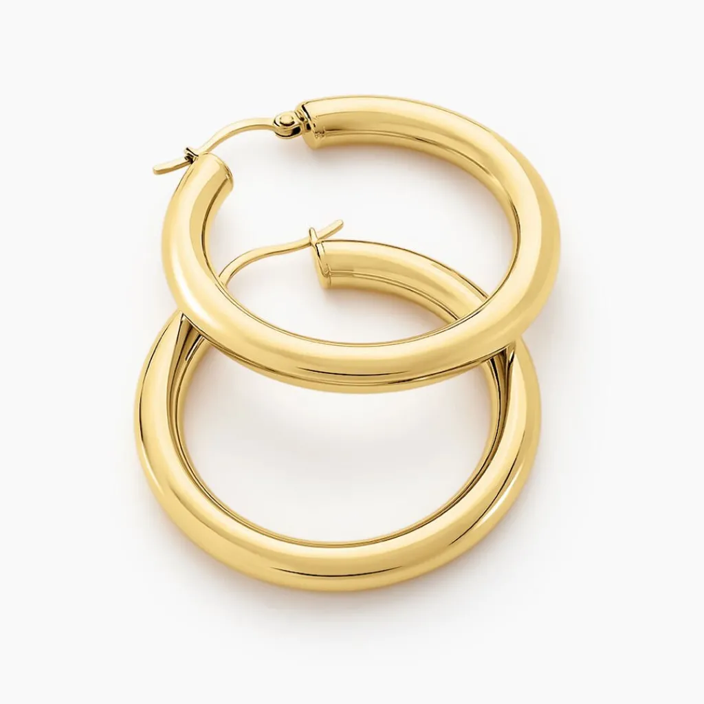 Histoire d'Or Créoles Amael Acier Jaune acier doré Hot