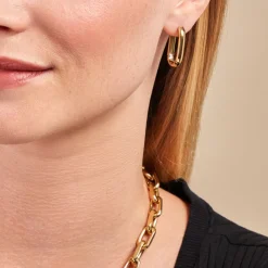 Histoire d'Or Créoles Anadia acier jaune Clearance