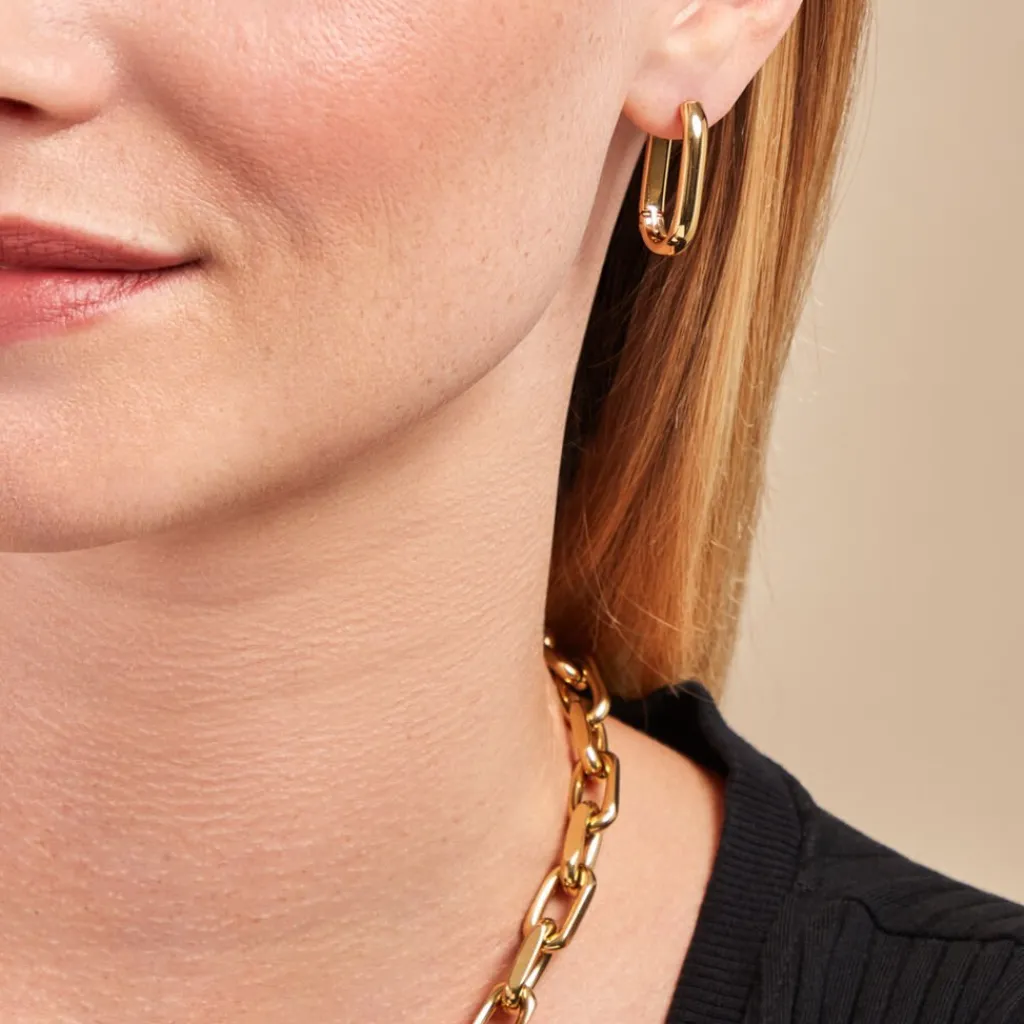 Histoire d'Or Créoles Anadia acier jaune Clearance