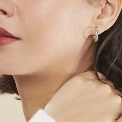 Histoire d'Or Créoles Ananas or blanc New